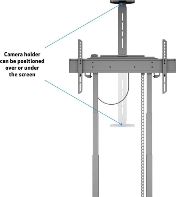Multibrackets M Motorised Floorstand Incl Cabinet &Amp; Camerashelf 120Kg Black (Mb6775) - Image 4