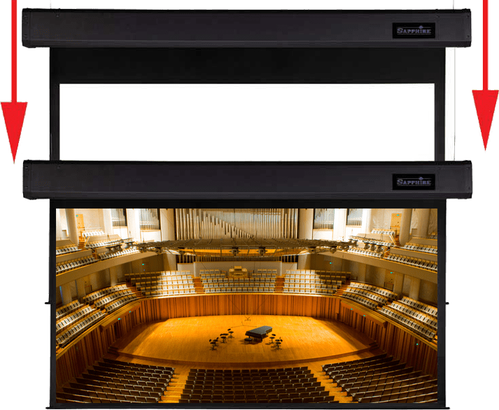 Sapphire Smart Move Two Motor Screens 16:10 233.8 x 146.1cm &ndash; (SSM240RADWSF-10)