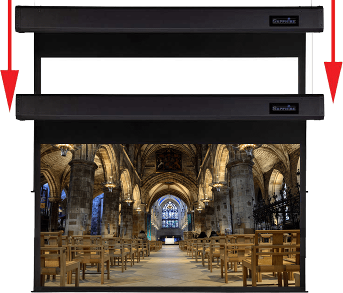 Sapphire Smart Move Two Motor Screens (4:3) 402 x 301.5cm – (SSM400RADV)