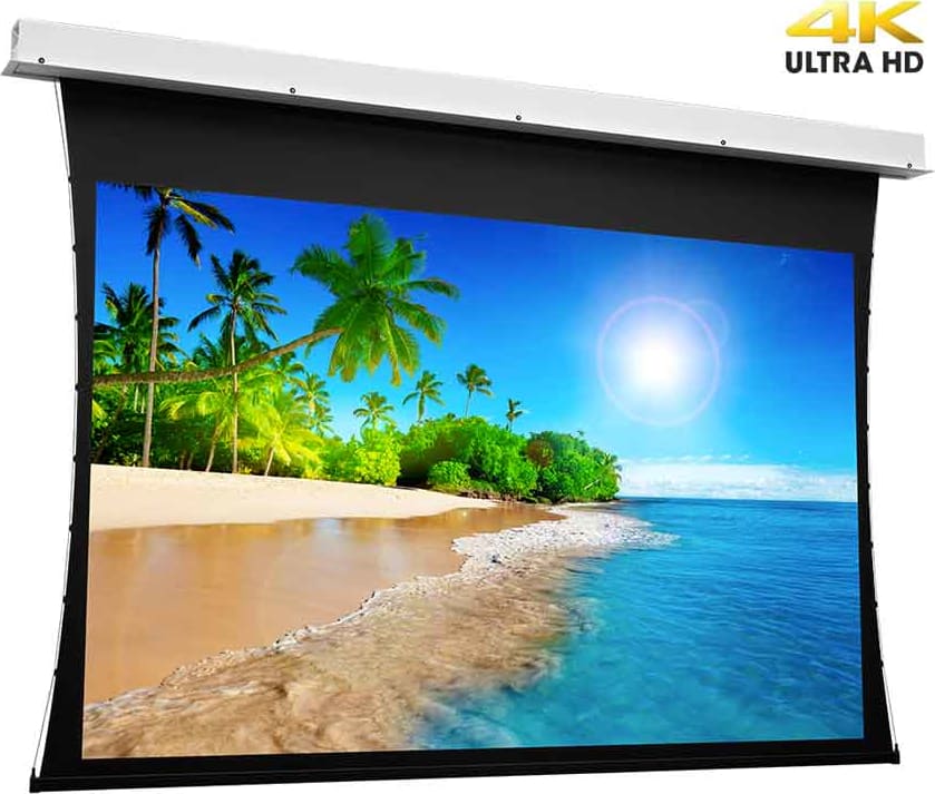 Projecta Tensioned Descender Electrol 128 X 220 cm (16:9) Complete Screen with UHD 4K Fabric 0.9 Gain and RF remote control (Projecta 10103751)