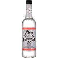 CLEAR SPRINGS 190 GRAIN ALCOHOL 1.0L