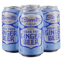 BARRITTS DIET GINGER BEER 4PK CAN