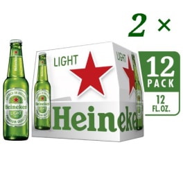 Heineken Light 2 / 12 Pack 12oz Bottles