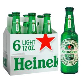 Heineken Light 6 x 12oz Bottles