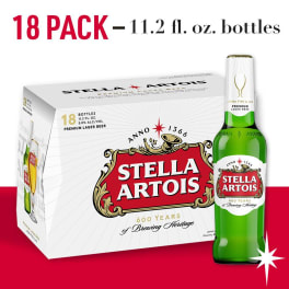 Stella Artois 18 Pack Bottles