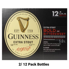 Guinness Extra Stout 2 / 12 Pack Bottles