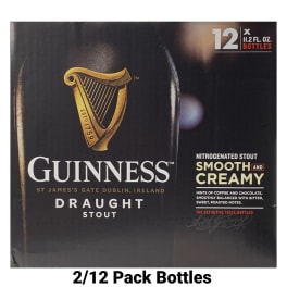 Guinness Draught Stout 2/ 12 Pack Bottles