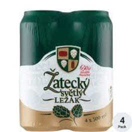 Zatecky Svetly Lezak 4 Pack 16oz Cans