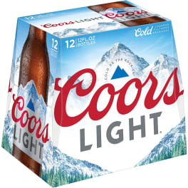 Coors Light Beer - 12 bottles / 12oz