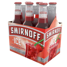 Smirnoff Ice Strawberry 6 pack 6 pack bottles