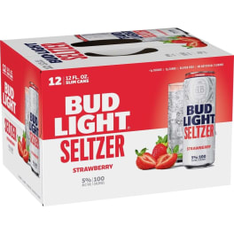 Bud Light Strawberry Seltzer - 12 cans / 12oz