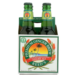 Reed's Premium Ginger Brew Ginger Ale - 4 bottles / 12oz