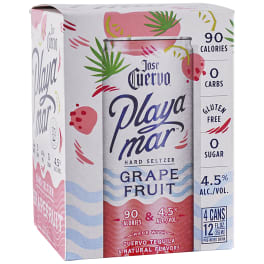 Jose Cuervo Playamar Tequila Seltzer Grapefruit - 4 cans / 12oz