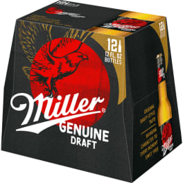 Miller Genuine Draft - 12 pack bottle