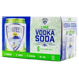 Canteen Lime Vodka Soda - 6 cans / 12oz