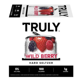 Truly Hard Seltzer Wild Berry Spiked & Sparkling Water - 12 Cans/ 12oz