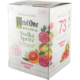 Ketel One Botanical Vodka Spritz Grapefruit & Rose - 4 cans / 12oz