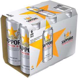 Sapporo 6pk can