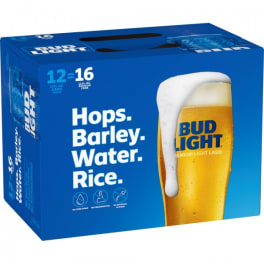 Bud Light - 12 pack / 16oz can