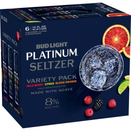 Bud Light Platinum Seltzer - 6 pack