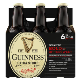 Guinness Extra Stout - 6 pack bottles