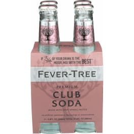 Fever Tree Club Soda - 4 bottles / 6.8oz