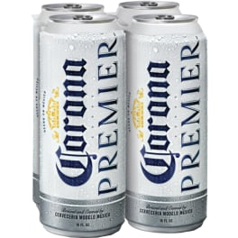 Corona Premier Light Beer - 4 cans / 16oz