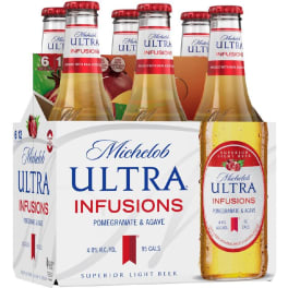 Michelob Ultra Pomegranate & Agave Infusions - 6 bottles / 12oz