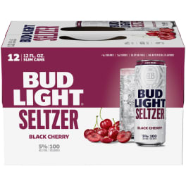 Bud Light Black Cherry Seltzer - 12 cans / 12oz