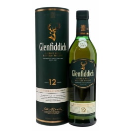 Glenfiddich Single Malt 12 Years Old Whiskey Scotch - 750mL