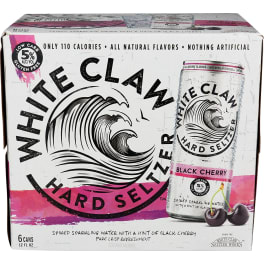 White Claw Black Cherry Hard Seltzer - 6 cans / 12oz