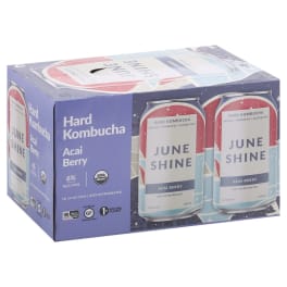 Juneshine Hard Kombucha Acai Berry - 6 cans / 12oz