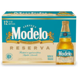 Modelo Reserva Tequila Barrel Mexican Lager Beer Mexico - 12 bottles / 12 oz