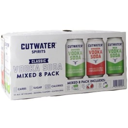 Cutwater Vodka Soda Variety Pack - 8 cans / 12oz