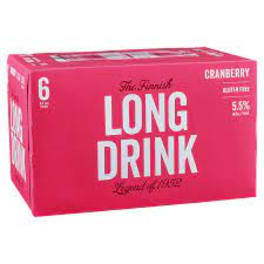 Long Drink Cranberry Soda - 6 cans / 12oz