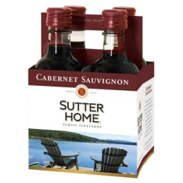SUTTER HOME CABERNET SAUVIGNON 187 ML 4PK