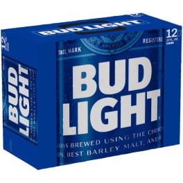 BUD LIGHT - 12PK CAN - 12 OZ