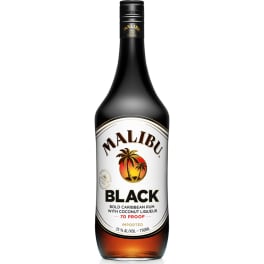 Malibu Black Caribbean Flavored Rum - 750mL