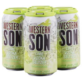 Western Son Lime Vodka Seltzer - 4 Cans/ 12oz