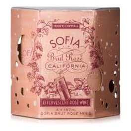 Sofia Brut Rose Sparkling Wine 4X187Ml