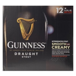 Guinness Draught Stout 12 Pack Bottles