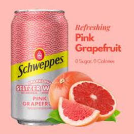 Schweppes Pink Grapefruit Seltzer 12pack Cans
