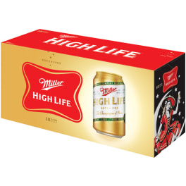Miller High Life Beer - 18 cans / 12oz