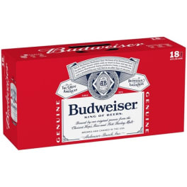 Budweiser Lager - 18 cans / 12oz