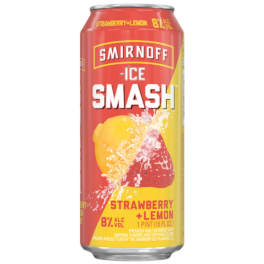 Smirnoff Ice Smash Strawberry Lemon Flavored Malt Beverage - 1 can / 16oz