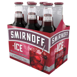 Smirnoff Ice Black Cherry Flavored Malt Beverage - 6 bottles / 11.2oz