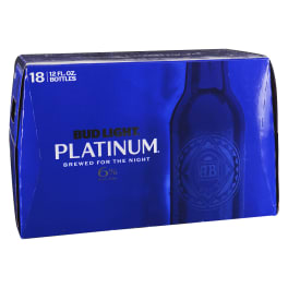 Bud Light Platinum Beer - 18 bottles / 12oz