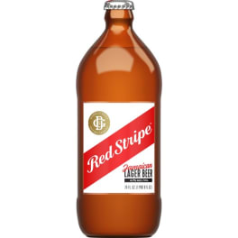 Red Stripe 24 oz bottle