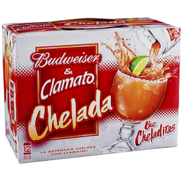 Budweiser Chelada with Clamato - 12 cans / 8oz