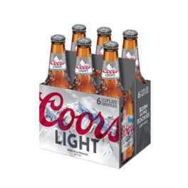 COORS LIGHT -6PK-12 OZ BOTTLE